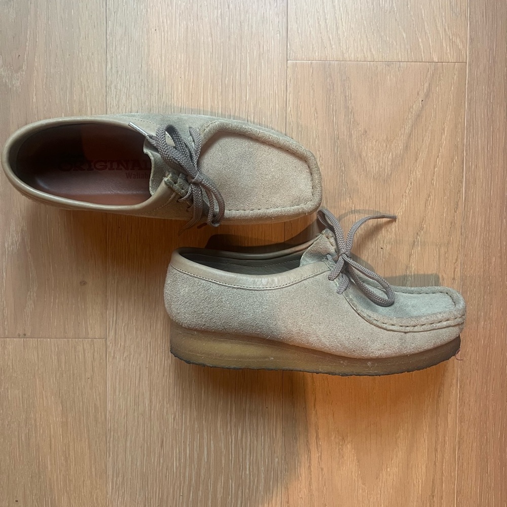 Clarks Light Gray Suede Men's Loafers